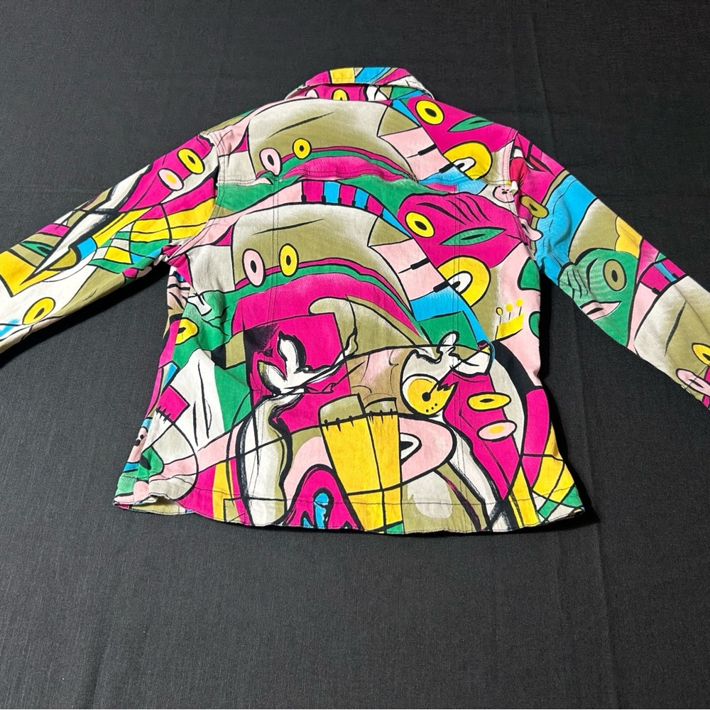 Colorful Kaktus Abstract Print Jacket - Picture 10 of 15